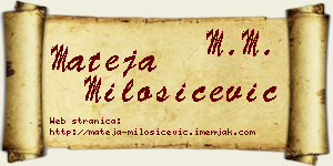 Mateja Milošičević vizit kartica